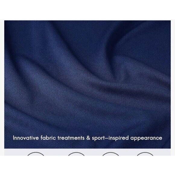 Haimont Polo Shirts Men Size L Blue Dry Fit Short Sleeve Collared Golf T-Shirts - Picture 4 of 14